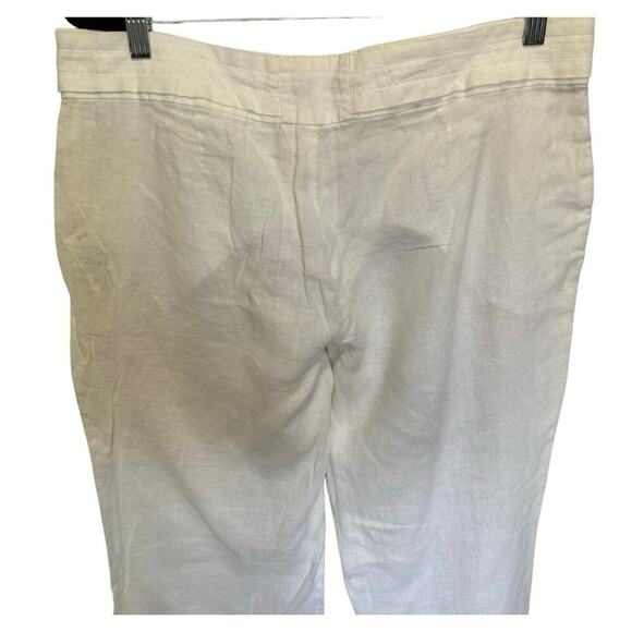Zara Linen Pants Wide Leg Drawstring Loose Fitting Pants White Size XL - Picture 5 of 10